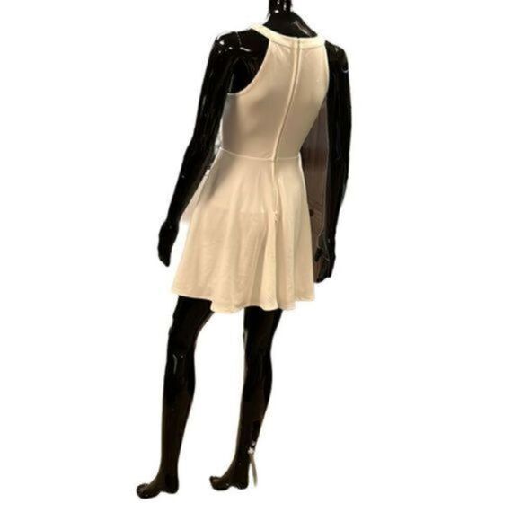 Emerald Sundae white halter top dress w/black & white rhinestones around waist s - Picture 8 of 12